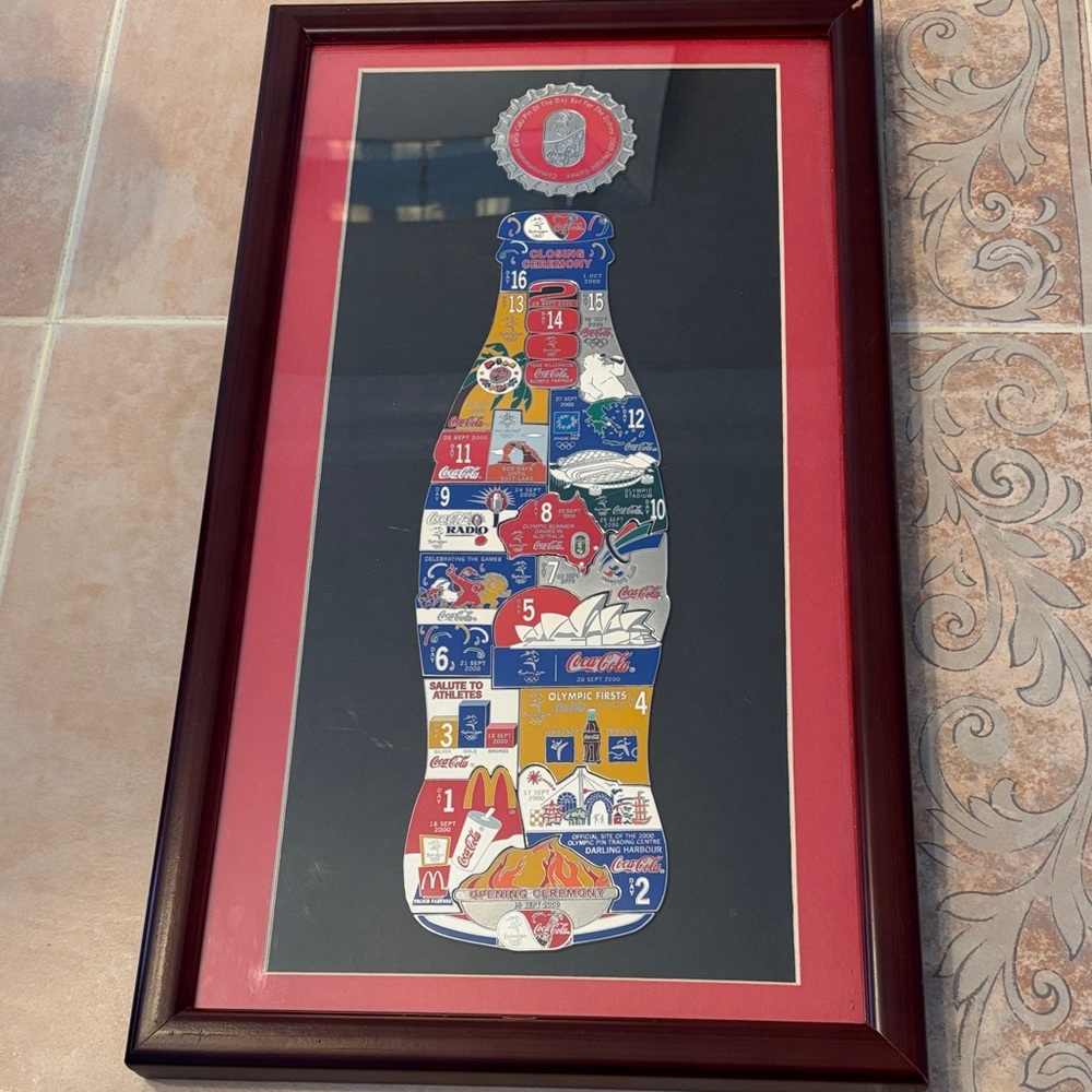 Coca-Cola Olympic Pins Framed Pin Set